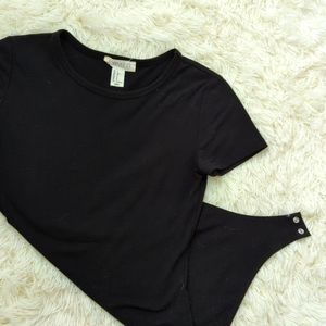 simple black t bodysuit